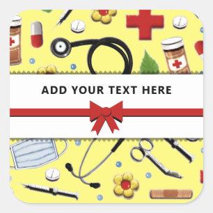 Nurse Personalized Square Sticker