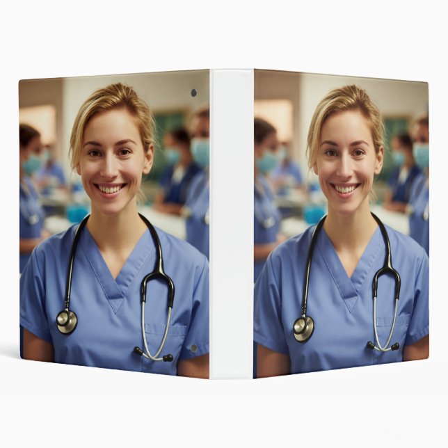 Nurse Photo Customize Personalize Binder (Background)