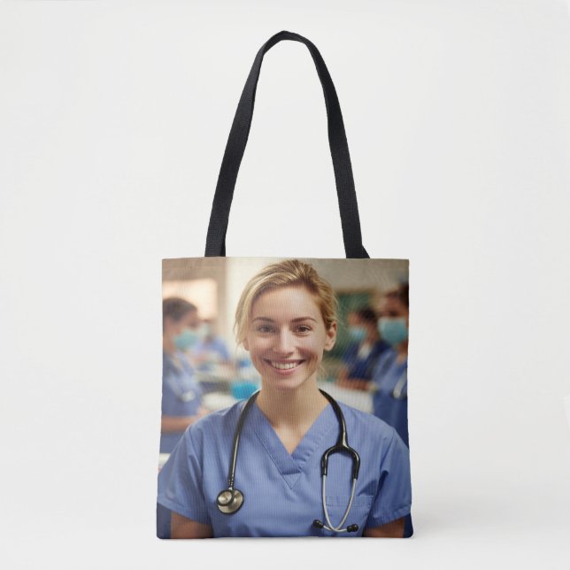 Nurse Photo Customize Personalize Tote Bag (Front)