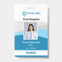 Nurse Photo ID Badge | Medical Hospital Staff ID 