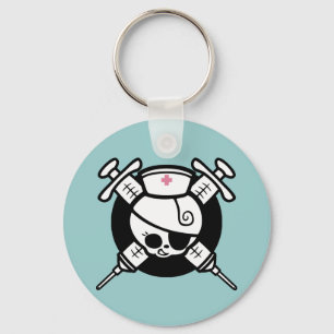Nurse Pirate and Cross Hypos Keychain