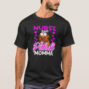 Nurse Pitbull Mom Dog Registered Rn Lpn Funny T-Shirt