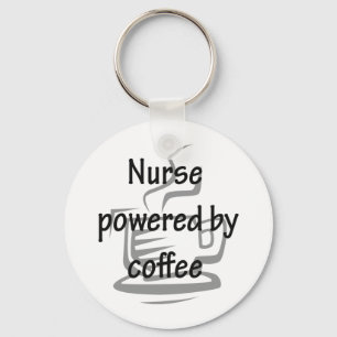 NURSE POWERED BY COFFEE KEYCHAIN