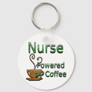 Nurse Powered by Coffee Keychain