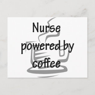 NURSE POWERED BY COFFEE POSTCARD