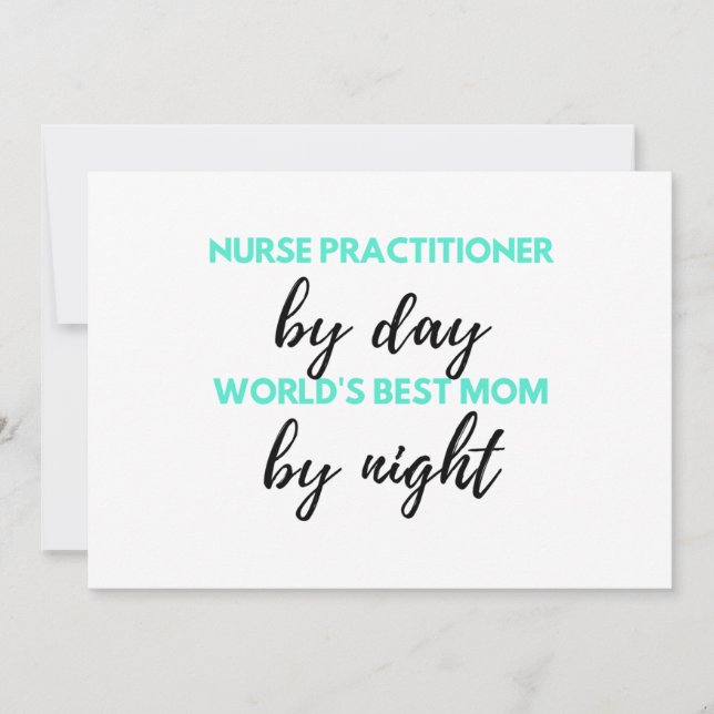 Nurse Practitioner By Day World's Best Mom 2 Holiday Card (Front)
