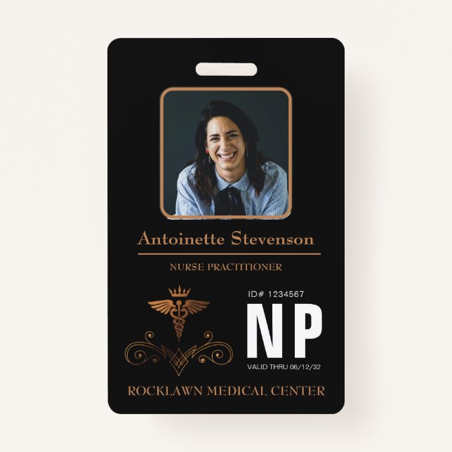 Nurse Practitioner Caduceus Badge (Front)