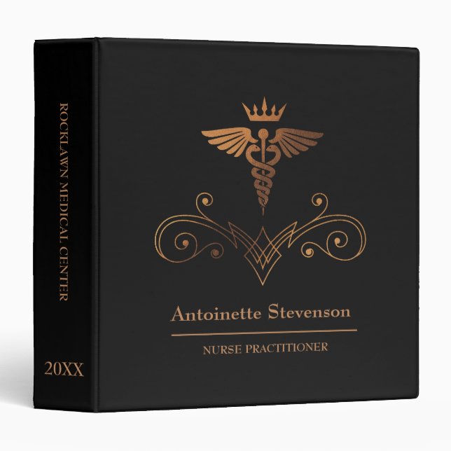 Nurse Practitioner Caduceus Binder (Front/Spine)