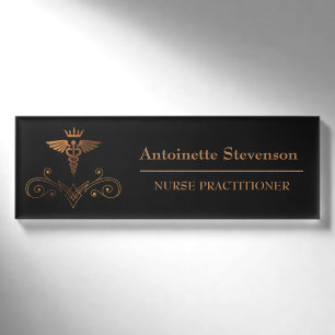 Nurse Practitioner Caduceus Name Tag