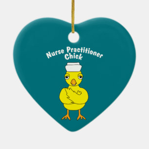 Nurse Practitioner Chick Ceramic Ornament