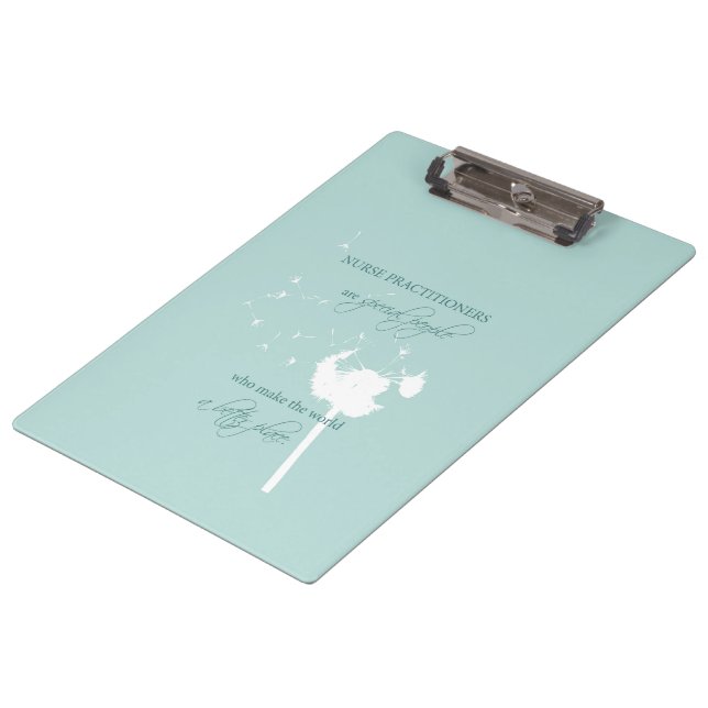 Nurse Practitioner Dandelion Clipboard (Angled)