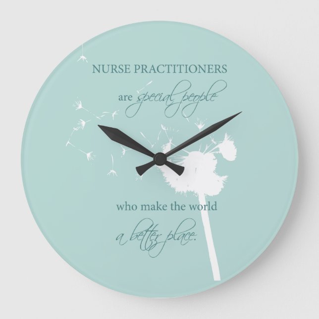 Nurse Practitioner Dandelion Large Clock (Front)