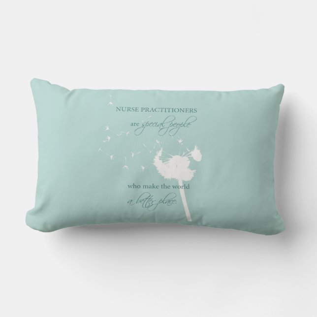 Nurse Practitioner Dandelion Lumbar Pillow (Front)