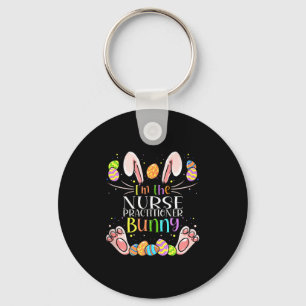 Nurse Practitioner Easter Family Party Bunny Face Keychain
