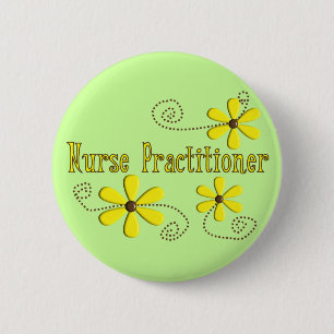 Nurse Practitioner Gifts Daisies Design 2 Inch Round Button