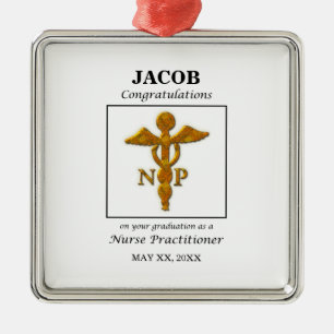 Nurse Practitioner Graduation Congratulations Metal Ornament