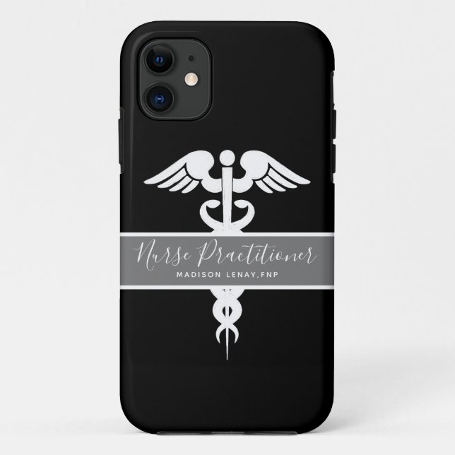 Nurse Practitioner Medical Caduceus Personalized Case-Mate iPhone Case (Back)