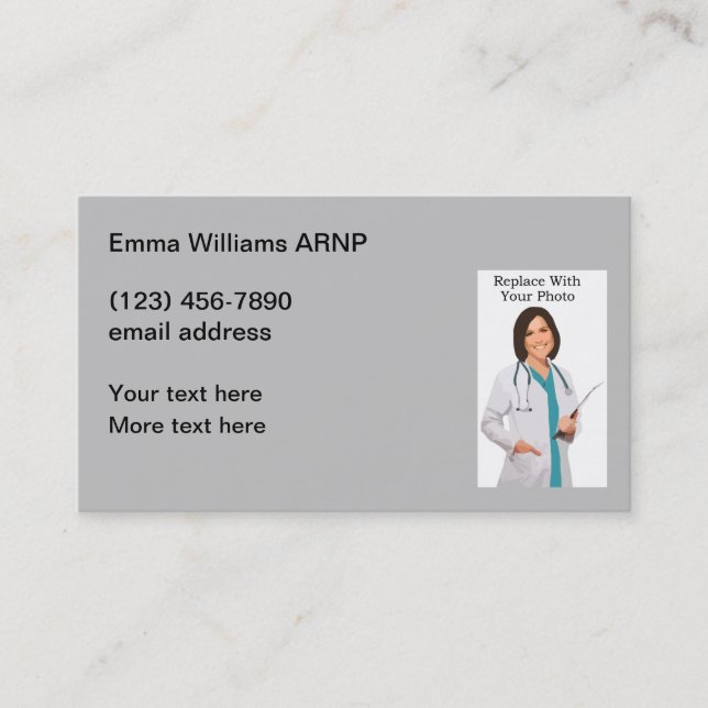 Nurse Practitioner Medical Healthcare Business Card (Front)