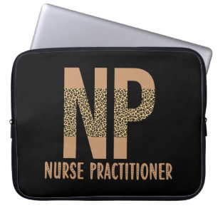 Nurse Practitioner NP nurse appreciation cheetah Laptop Sleeve