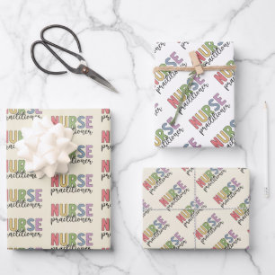 Nurse Practitioner NP Nurse Graduation Wrapping Paper Sheet