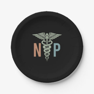 Nurse Practitioner NP Nursing School Grad Paper Plate