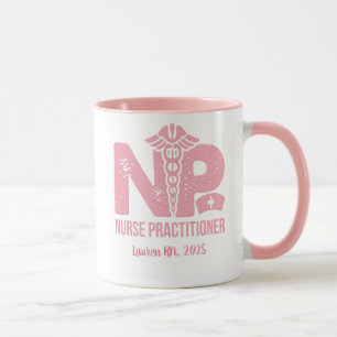 Nurse Practitioner Personalized Pink Coffee Mug