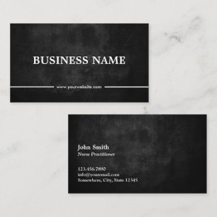 Nurse Practitioner Professional Dark Business Card