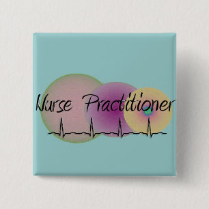 Nurse Practitioner QRS Design 2 Inch Square Button