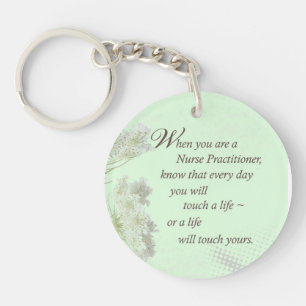 Nurse Practitioner Touch Lives Wildflower Keychain