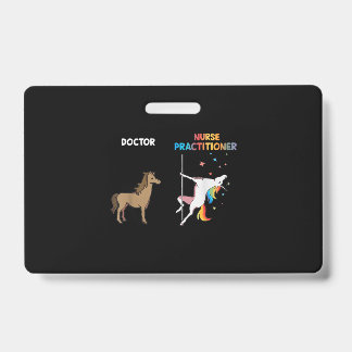 Nurse Practitioner Unicorn Dancing Pole Badge
