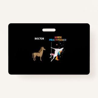 Nurse Practitioner Unicorn Dancing Pole Badge