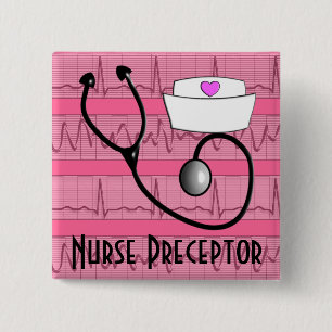 Nurse Preceptor Buttons Cardiac Rhythm Design