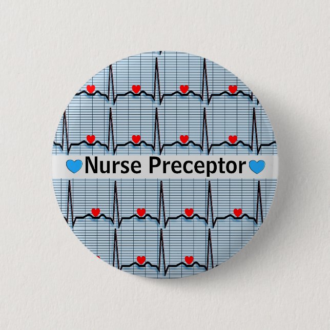 Nurse Preceptor Rhythms 2 Inch Round Button (Front)