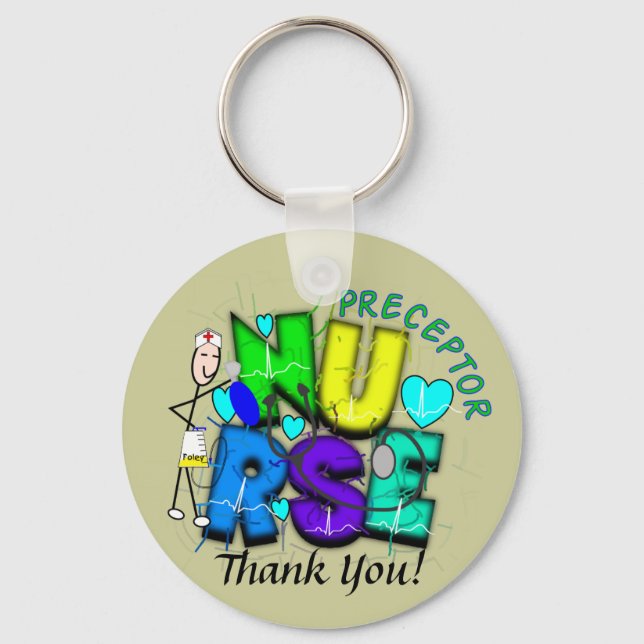 Nurse Preceptor "Thank  You" Gifts Keychain (Front)