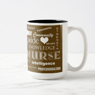 Nurse Pride-Attributes/Brown Two-Tone Coffee Mug