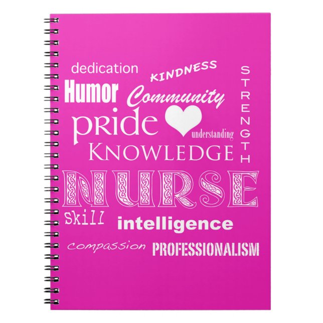 Nurse Pride-Attributes/Pink Notebook (Front)
