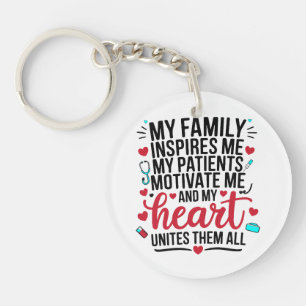 Nurse Profession Design Keychain