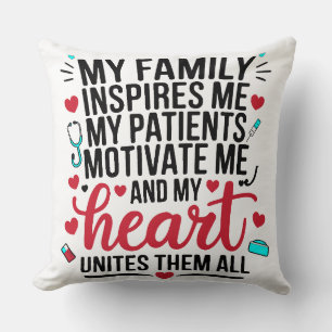 Nurse Profession Design Throw Pillow
