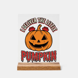 Nurse Pumpkin Halloween Delivery Shirt Design_1 Acrylic Sign
