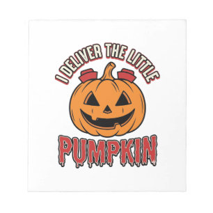 Nurse Pumpkin Halloween Delivery Shirt Design_1 Notepad