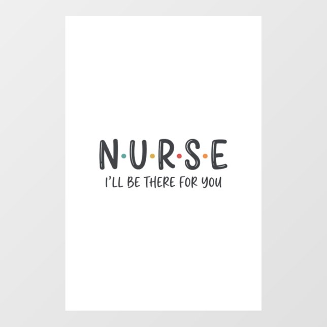 Nurse Quote Shirt Design Vector Graphic_1 Window Cling (Sheet)