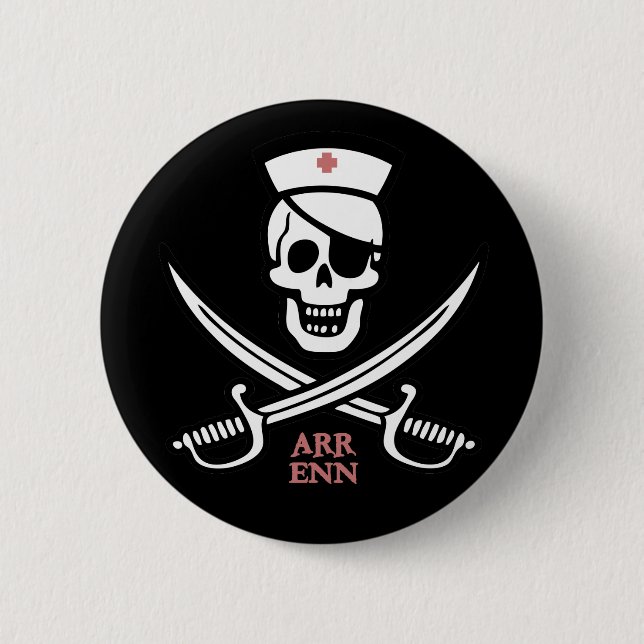 Nurse Rackam 2 Inch Round Button (Front)