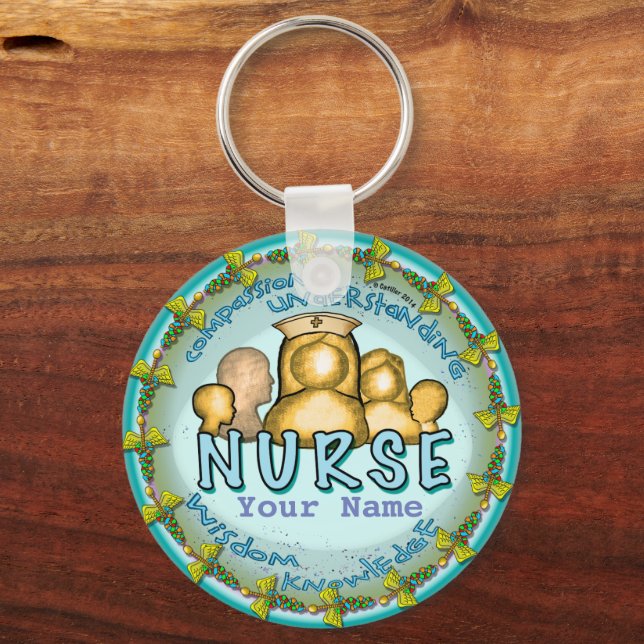 Nurse Rainbow Motto keychain (Front)