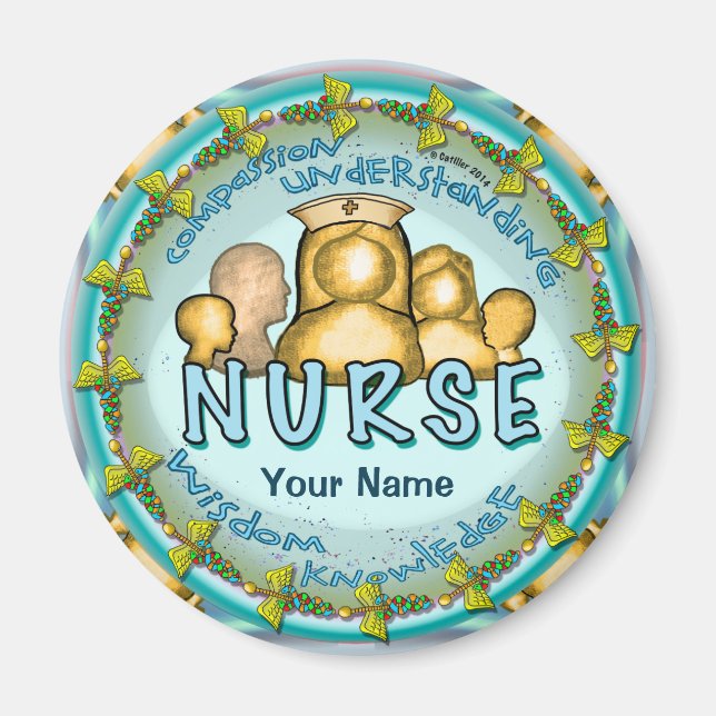 Nurse Rainbow Motto magnet (Front)