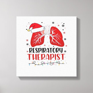 Nurse Respiratory Therapist Christmas, Lung Christ Canvas Print