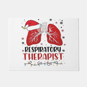 Nurse Respiratory Therapist Christmas, Lung Christ Doormat