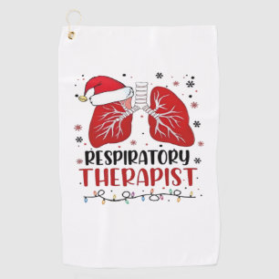 Nurse Respiratory Therapist Christmas, Lung Christ Golf Towel