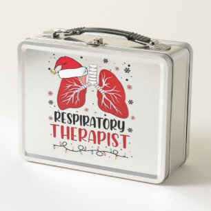 Nurse Respiratory Therapist Christmas, Lung Christ Metal Lunch Box