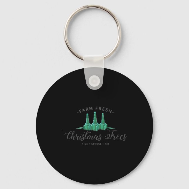 Nurse respiratory therapist christmas rt xmas tree keychain (Front)