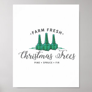 Nurse Respiratory Therapist Christmas Rt Xmas Tree Poster